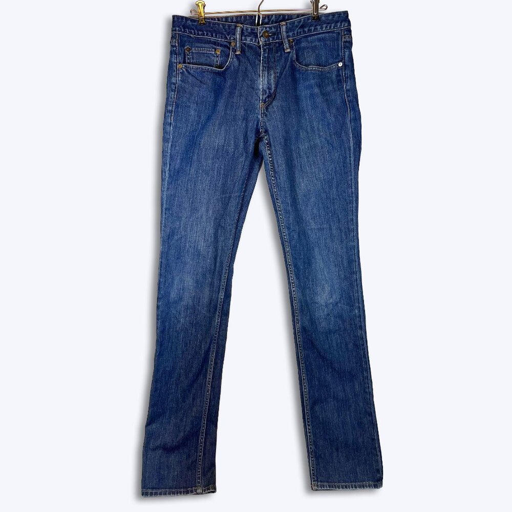 Bonobos The Blue Jean Men 33x36 Slim Fit Resin Rinse Dark Wash Indigo Denim Tall